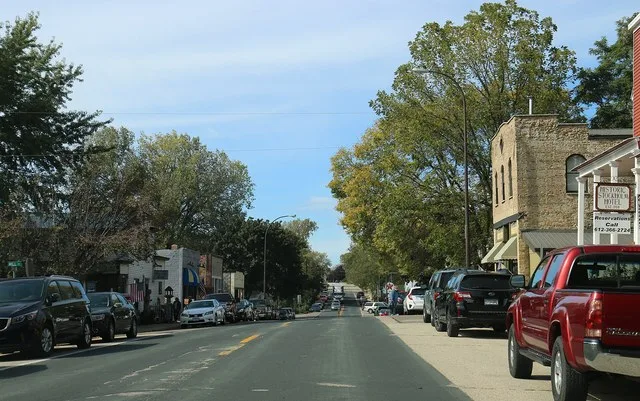 Downtown Stockholm, Wisconsin on WIS35.