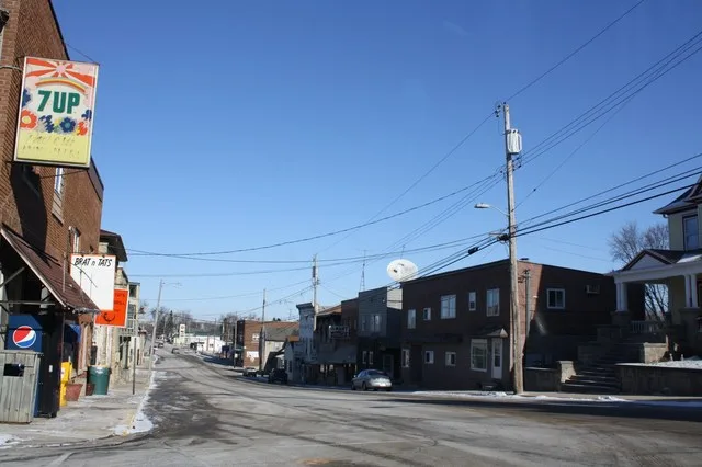 Downtown w:Theresa, Wisconsin on w:Wisconsin Highway 175 , formerly the w:Yellowstone Trail .