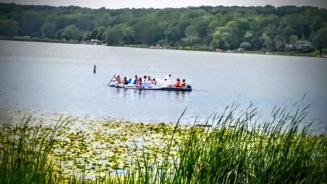 Floating on spring fed Turtle Lake