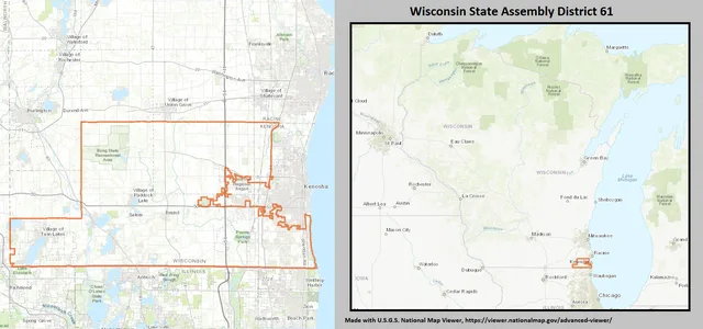Wisconsin Assembly District 61, for the years 2012-2021, defined in 2011 Wisc. Act 43