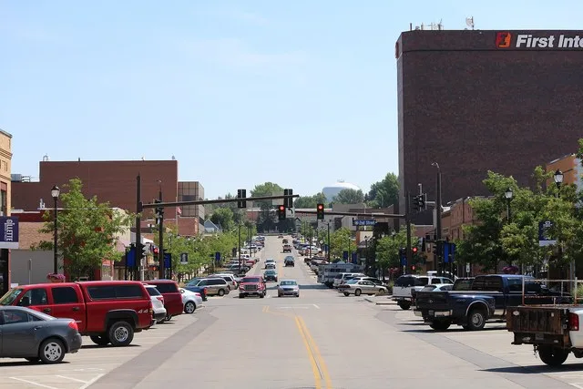 South Gillette Avenue looking south in Gillette, Wyoming