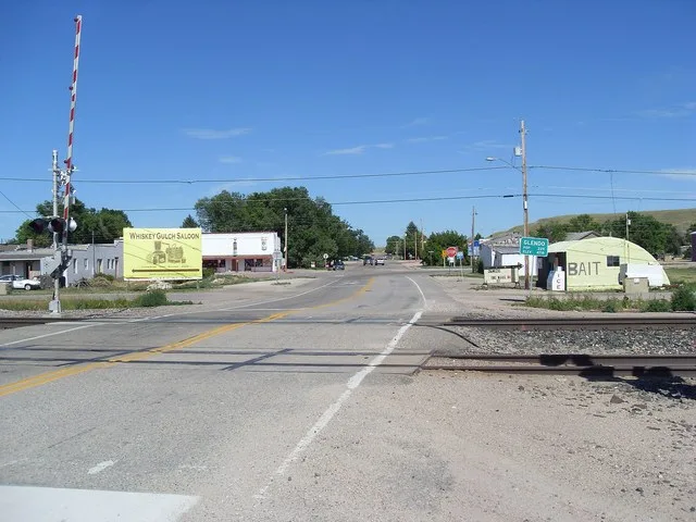 Main street of Glendo Wyoming