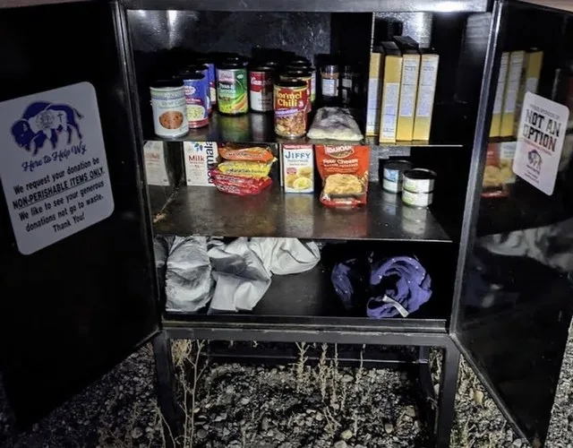 Outdoor Food Pantry in Mills, Wyoming