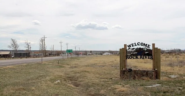 The town of Rock River, Wyoming.