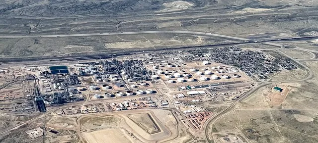 Sinclair, Wyoming from overhead