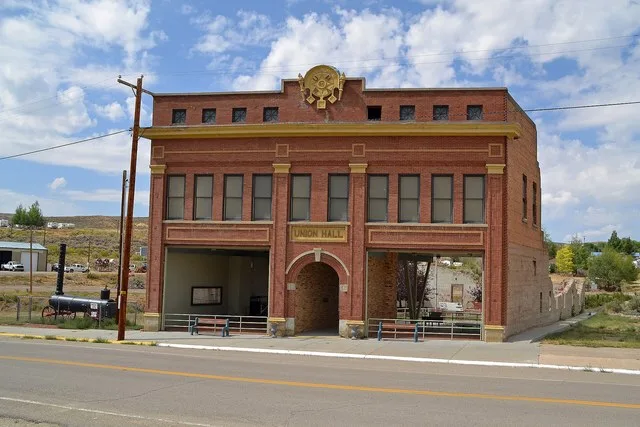 The South Superior Union Hall in Superior, Wyoming. Listed on the National Register of Historic Places.